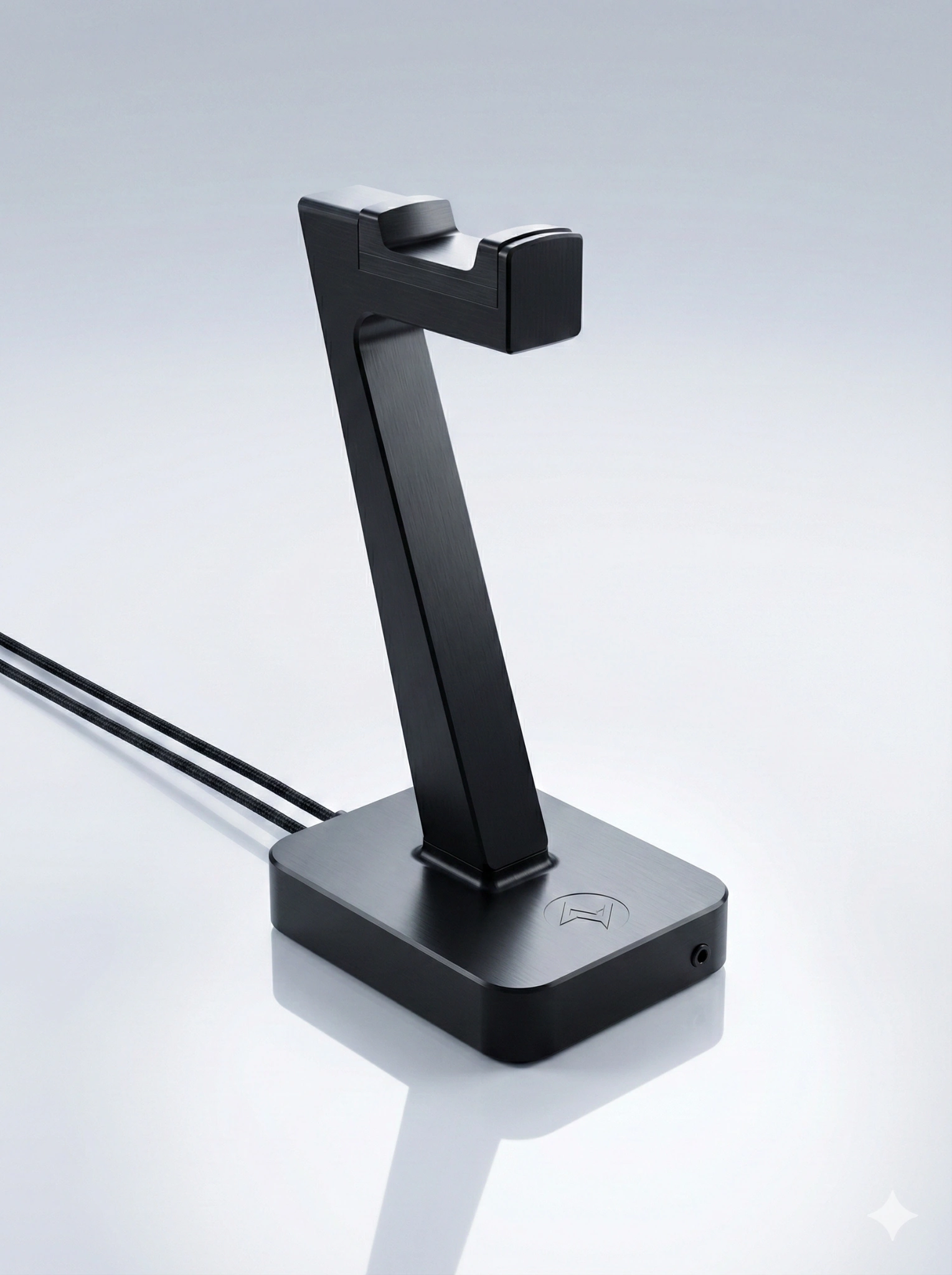 SmrtStand studio render, matte black finish